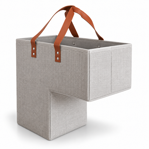 Portable Staircase Storage Basket with Handles