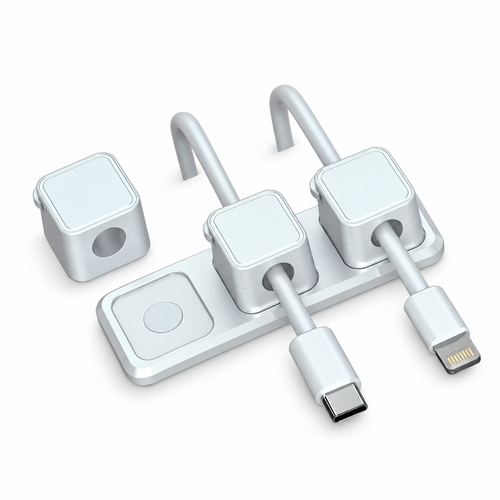 Magnetic Cable Organizer Clips – Self-Adhesive Cord Holder